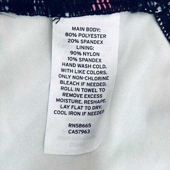 Zella Girl Sand & Sea Long Sleeve Two-piece Rashguard Swimsuit Black/Multi S14 - Picture 5 of 7